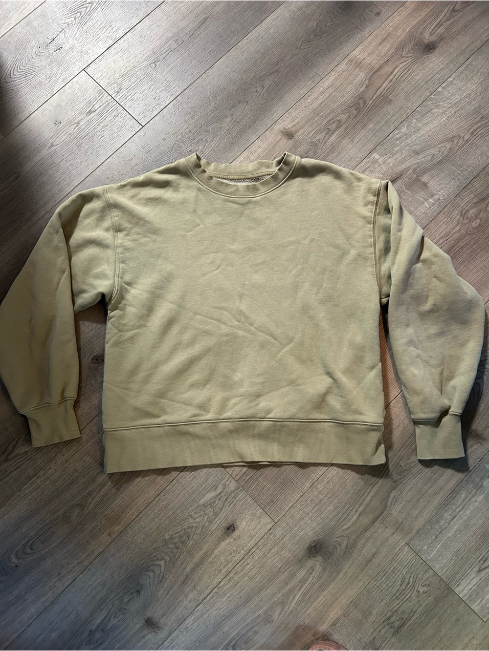 TNA Cozy Fleece Sweater in Light Olive